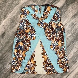BCBGMAXXAZRIA Aqua top sz S